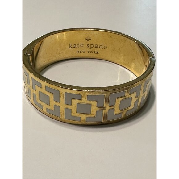 KATE SPADE OF NEW YORK SIGNED RARE "IT'S A BREEZE" BANGLE IDIOM BRACELET - Picture 1 of 7